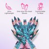 ManiGlovz - The Original Anti UV Gel Manicure Gloves, Fingerless Gloves for Nail Lamp Radiation, UPF 50+ UV Nail Lamp Gloves, Chic, Lightweight & Comfortable, Marble Pink Gloves, 1 Pair