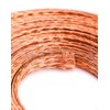 QWORK Flat Copper Braid Cable, 20ft 6mm Flat Copper Braided Ground Strap Wire, Flexible Shielding Wire Mesh, 1 Pack