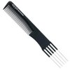 OTTO: 7.5" Five Metal Prong Comb Pin Tail comb (Carbon Fiber Anti Static Heat Resistant) (1 Pack)