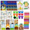 60 Pcs Christmas Christian Party Favors Religious Bible Coloring Books Bulk Goodie Bag Stuffers DIY Scenes Stickers Stampers Class Reward Prizes for Christmas Holiday Winter Nativity Party Supplies