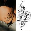 Temporary Tattoo Stickers Sketch Flower Blossom Sexy Tattoo Stickers Waterproof Lasting Fake Tattoos for Girl Women Shoulder Arm Chest Leaf Tatoo Adults Beauty Sheet of 16