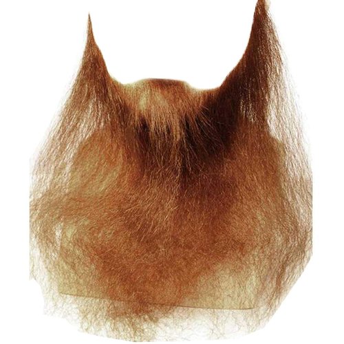 16" Long Full Face Beard Color LT BROWN - Lacey Wigs Human Hair Duck Dynasty Hand Made Fake Facial Biker Amish Bundle Spirit Gum Remover, MaxWigs Care Guide