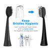 Replacement Toothbrush Heads with Covers for Burst (5 Count, Black)