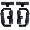 Readaeer Push Up Bars Gym Exercise Equipment Fitness 1 Pair Pushup Handles with Cushioned Foam Grip and Non-Slip Sturdy Structure Push Up Bar for Men & Women (Blue)