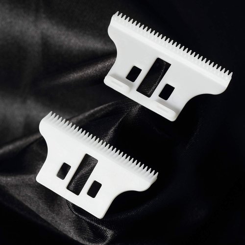 FOXSONIC 2pcs Replacement Ceramic Blades #2215 T-Wide Adjustable Trimmer Blade set for 8081 WAHL Detailer T-WIDE Trimmer Blade
