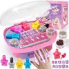 Girls Nail Polish Set, Toys for Girls Age 5 6 7 8 9 10, Nail Care Kit with Nail Polish, Nail Dryer, Fake Nails, nail Glitter, Nail Filer and Toe Separator, Ideal Birthday Gifts for Girls 5-8