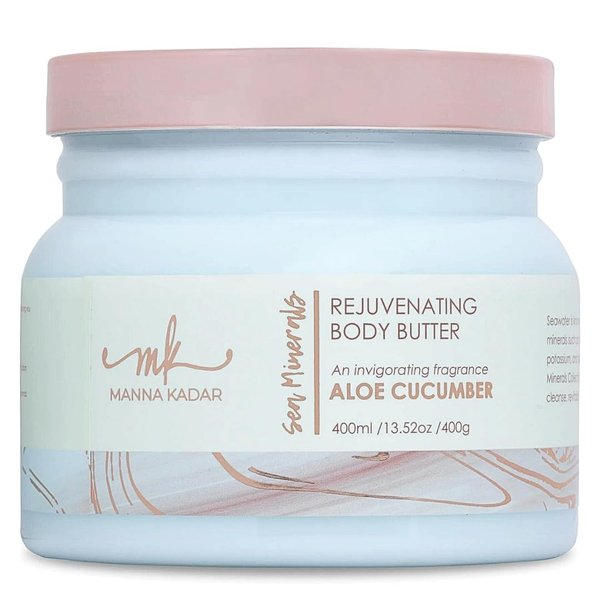 Manna Kadar Beauty Dead Sea Minerals Rejuvenating Body Butter, Aloe Cucumber, 13.52 Ounce (Pack of 1)