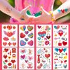8 Sheet Valentines Day Temporary Tattoo Love Heart Tattoos Lips Flowers Waterproof Fake Tattoo Stickers for Lover Party Decorations Girls Women Favor Party Supplies…