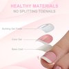 Toe Nail Tips Press on, 240 Pcs White French Toenail Press Ons Square Pre-applied Tips Primer & Base Coat, Light Weight False Nails for DIY （15 Sizes ）