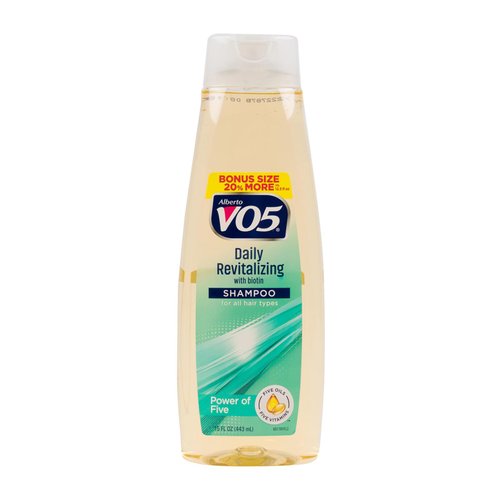 Alberto VO5 Daily Revitalizing Shampoo - Moisturizing Shampoo with Biotin - For All Hair Types - WIth 5 Oils and 5 Vitamins for Healthy Hair - 15 oz