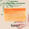 Australian Botanical Soap, Vitamin C with Valencia Orange 6.6 oz. (187 g) Soap Bars | Natural Ingredient Bar Soap | All Skin Types | Women & Men | Shea Butter Enriched - Pack of 4