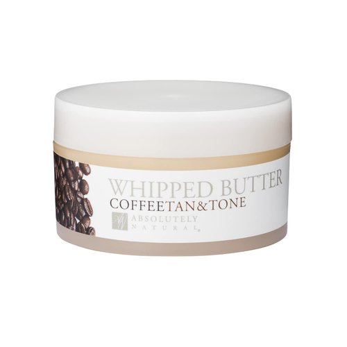 Absolutely Natural - Coffee Tan and Tone Whipped Body Butter 5oz with Nourishing Shea Butter and ...