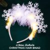 BARTOSI Light Up Christmas Snowflake Headband Xmas Headbands LED Snowflakes Hair Band Christmas Hair Accessories for Women