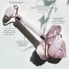 Ginger Chi Jade Roller - Rose Quartz Anti-Aging Roller - Skin Care Face Sculpting Tool to Reduce Wrinkle & Dark Circle - Use It As Cheek Roller & Eye Roller - Also As Jawline Shaper & Neck Roller