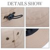 Sun Hats for Men Women Fishing Hat UPF 50 Wide Brim Boonie Hats for Safari Beach Summer UV Protection Bucket Hat Beige