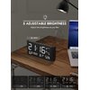 Digital Clocks for Bedrooms, Wooden Alarm Clock with Temperature and Humidity,Dual Alarm,Weekday/Weekend Mode,Snooze,USB Charger,Adjustable Brightness & Volume,Electric Clocks for Living Room Office