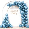 HOUSE OF PARTY Metallic Blue Balloons - Blue Balloon Garland, 5/12/18 Inch Blue Metallic Balloons for Graduation Decorations, Wedding & Baby Shower Party Supplies