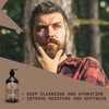 Striking Viking Beard Wash Conditioner Sandalwood Scent - Beard Shampoo Paraben & Sulfate Free for Men - Deep Cleansing for all Beard Types (Sandalwood)