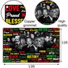 Sunwer Black History Month Backdrop Afro African American Famous People Decoration School Classroom Bulletin Board Hanging Banner (5.9×3.6ft)
