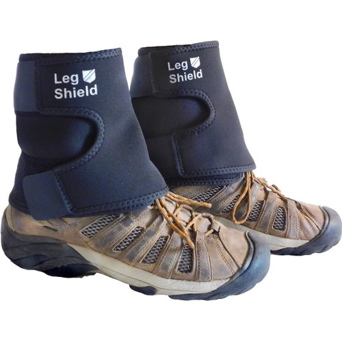Leg Shield Low Gaiters - Hook & Loop Design for Easy On/Off - Neoprene Leg Gaiters for Hiking, Cross Country Skiing, Yard Work - Comfortable, Snug Fit (Pair)