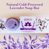 Natural Lavender Soap Bar with Essential Lavender Oil and Organic Shea Butter, Organic Olive Oil, Organic Coconut Oil - Calming and Hypoallergeniс Natural Cold Process Soap - Handmade in USA