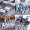 JERCLITY 10 Rolls Lace Flower Nail Foil Transfer Sticker Black White Flower Pattern Nail Foil Sheets Foil Nail Art Decals Lace Flowers Nail Foil Transfer Stickers Foil Nail Wraps for Foil Nail Art