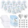 Inbagi 100 Sets Memorial Angel Sign Coins Set Funeral Pocket Token Lucky Pocket Angel Coins Heart Hug Token Poem Cards Organza Gift Bags Celebration of Life Favors Angel Charms Presents for Family