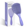 SHINLEA Detangler Brush for Curly Hair, Hair Brush for Wet or Dry Hair, Easily Brushes Through Curl Hair and Reduces Breakage, Pain-Free Brush Hair, Curly Hair Brush for Women Men Kid (Purple)