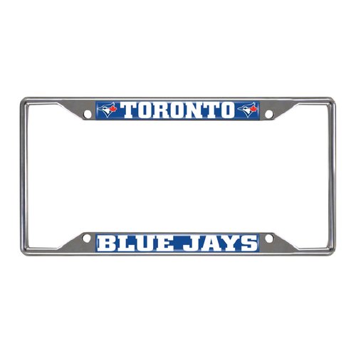 FANMATS 26744 Toronto Blue Jays Chrome Metal License Plate Frame, Team Colors, 6.25in x 12.25in