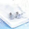 YOQUCOL 2 Pairs Clip On Earrings 8MM Cubic Zirconia Crystal Non Pierced Clip On Stud Earrings For Women Girls