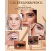 Nude Beige Black White Water Line Gel Eyeliner Pencil-3Pcs Waterproof Longlasting Cream Eye Liner Waterline Brightener Pen, Smooth Easy-to-Sharpen Pencil,Christmas Eye Makeup Gift Set for Girl Women