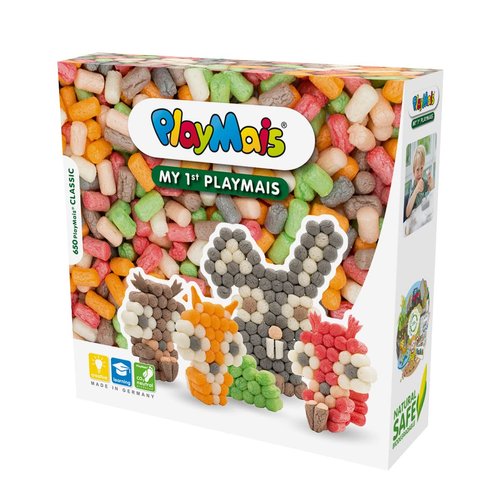 PlayMais BASIC My 1st Forest Animals starter craft kit for kids from 3 years I natural toy with 650 pieces I stimulates creativity & motor skills I gift for girls & boys I Made in Germany