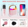Uluck Mini Karaoke Machine for Kids,Portable Bluetooth Speaker with 1 Wireless Karaoke Microphone,Music Toys Christmas Birthday Gifts for Kids & Adults (Pink-1)