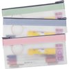 Boxgear 3 Pieces Clear Pencil Case Set for Girls and Boys, Pen Holder with Zipper for Kids, Teens Portable Desk Organizer Pencil Pouch for School & Stationery Supplies (Pink, Blue, Green) (Clear)