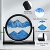 MXYATCJ | Moving Sand Art | Sand Art Liquid Motion | Glass Sand Art Pictures | Office Desk Decor | Desk Toys | 8 Inch Sky Blue