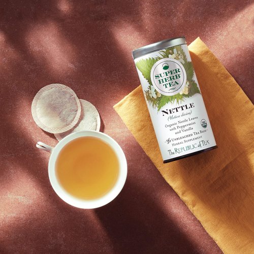 The Republic of Tea Organic Nettle SUPERHERB Herbal Tea, Tin of 36 Tea Bags