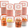 Basketball Hoop Snack Cups 48 Sets Basketball Party Decorations Kids Paper Snack Cups Disposable Treat Snacks Bowls Basketball Party Supplies