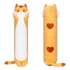 Mewaii Artist-Designed Ultra Soft Long Cat Plush Body Pillow, Extra Stuffing for Comfort, Premium Quality Stuffed Animal Gift for Girlfriend or Cat Lovers (Brown Cat Body Pillow 20 Inch)
