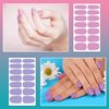 SILPECWEE 224 Pieces 16 Sheets Nail Polish Strips Solid Color Nail Polish Stickers Nail Wraps for Women Self Adhesive Nail Art Stickers with Nail File (Light Colour)