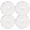 GIBTOOL 4 Pack Mop Head Replacement for Hurricane Spin Mop Replacement Head Microfiber Spin Mop Refills Easy Cleaning Round Shape Standard Size