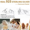ChicSilver 925 Sterling Silver Minimalist Small Hoop Huggie Earrings Classic Leaf Ear Cuffs for Non Pierced Ears Cartilage Clip On Wrap Earrings Hypoallergenic
