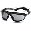 Pyramex Safety Products GB9420STM Isotope Safety Glasses, Gray H2MAX Anti-Fog Lens with Black Frame, Gray, One Size