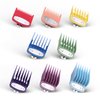 YHAYHO 8 Color Professional Hair Trimmer/Clipper Guard Combs Guide Combs with Metal Clip Color Coded Cutting Guides/Combs - 1/16" to 1"(1.5-25mm) -Great for Hair Clippers/Trimmers Attachment