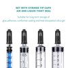 20 Pack Plastic Syringes - 1ml / 3ml / 5ml / 10ml - Separate Sterile Packaging Syringe Without Needle with Caps,Suitable for Scientific Labs Measurement, Measuring, Dispensing, Watering, Refilling