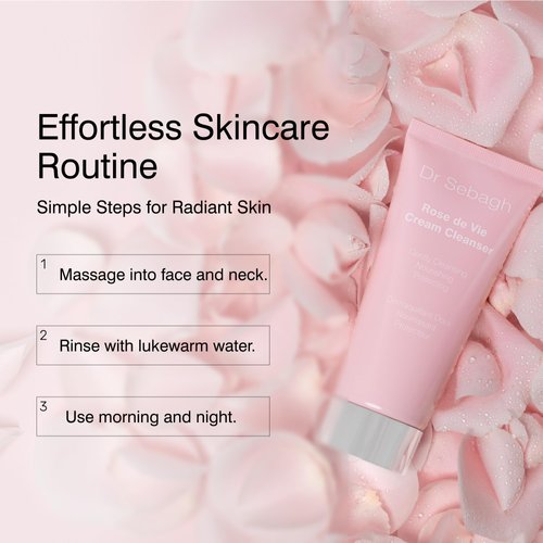 Dr Sebagh - Cream Cleanser [ALL SKIN TYPES] - Hydrating Facial Cleanser - Cream Cleanser Face Wash - Deep Pore Cleanser - Hydrating Face Wash to Remove Make-Up - Rose-Scented Cleanser (3.4 fl.oz.)