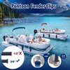 Boat Bumper Clips, Pontoon Boat Fender Clips for Docking, Pontoon Boat Square Rail Fender Hangers/Adjusters/Clips Work with Pontoon Bumpers for Docking, 4 Pack