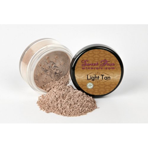 XXL KIT with CASE (LT TAN) Mineral Makeup Set Bare Face Matte Powder Foundation