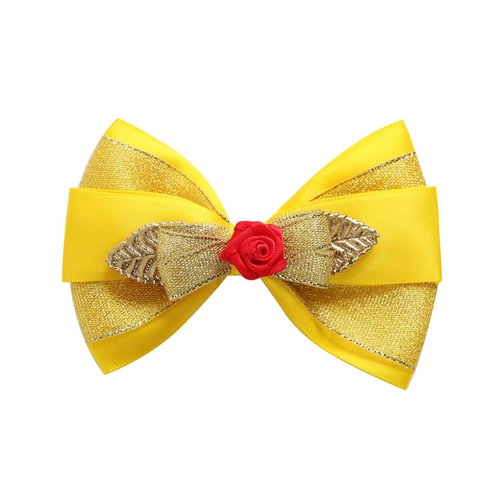 Princess Hair Bow Clips for Girls Women 4 Inch Birthday Gift Dress up Hair Accessories for Belle