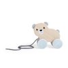 Bigjigs Toys FSC Certified Bear Pull Along Toy - Eco-Friendly Wooden Bear with Felt Ears & Tail and Grey Pull Cord, Quality Pull Along Toys for 1 Year Olds, Wooden Baby Toys