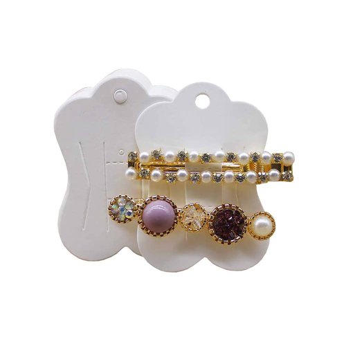 UUYYEO 100 Pcs Hair Clip Display Cards Hair Bow Packaging Card Paper Cardboard for Hair Accessori...